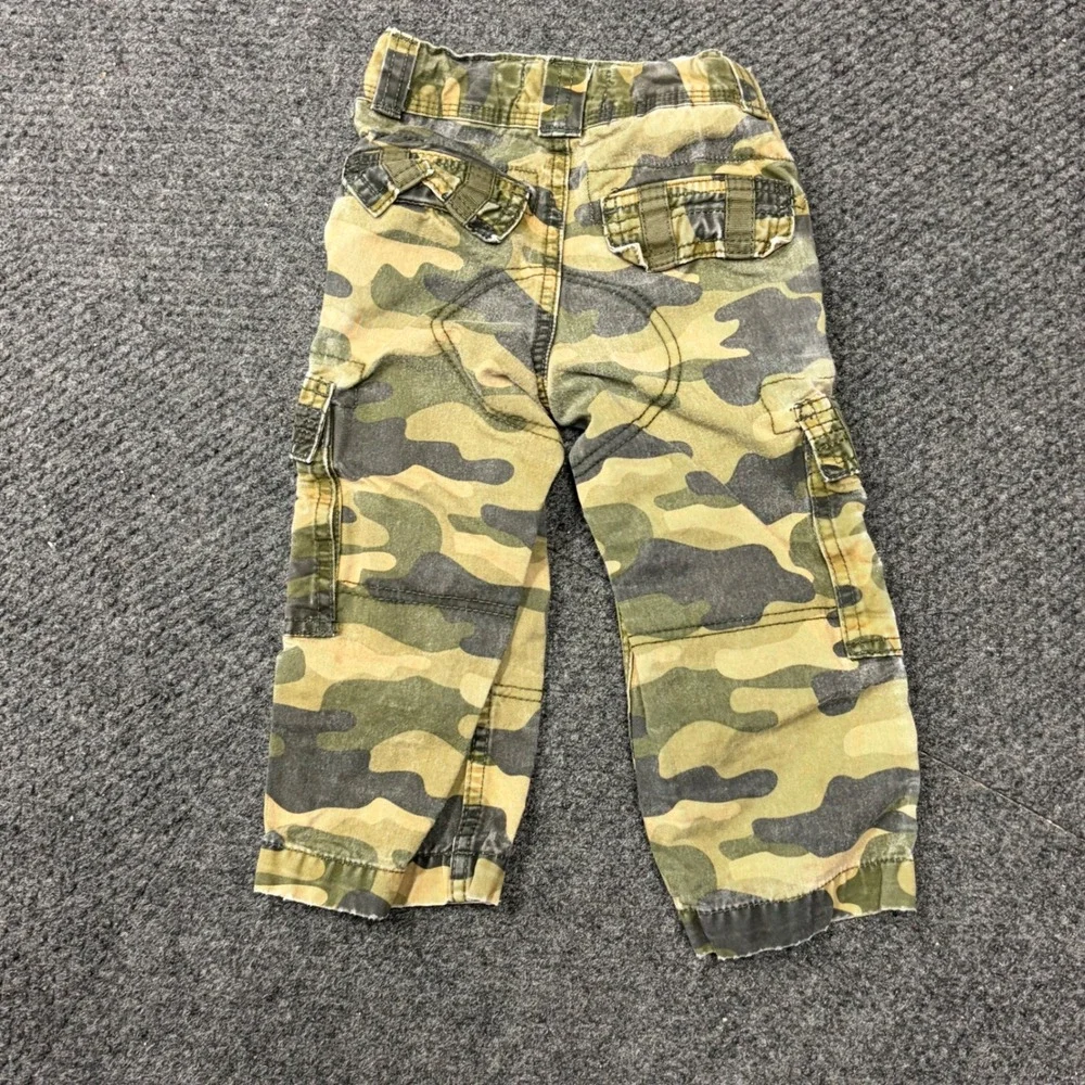 Old Navy Toddler Boys Camo Cargo Pants Green Brown Woodland Camouflage 2T